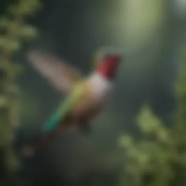 Diversity of Hummingbird Species A depiction of various species of hummingbirds in their natural habitats.