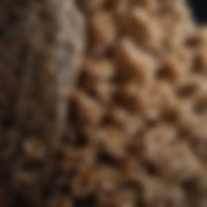 Close-up of the unique gills and texture of Hen of the Woods mushrooms, emphasizing their quality.