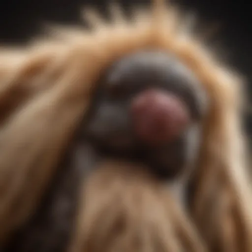 Close-up view of a tick on a dog's fur, highlighting the risk of infestations.