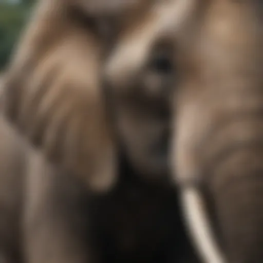 A close-up of an elephant's trunk showcasing its dexterity and strength.