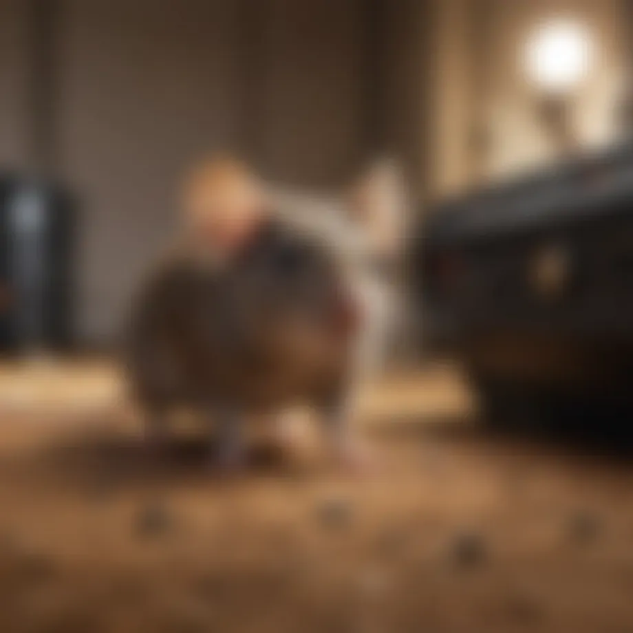 Signs of mouse infestation in a home environment
