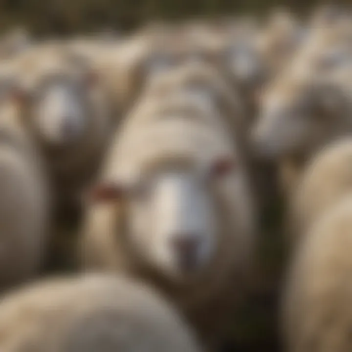 Close-up of diverse forage types for sheep