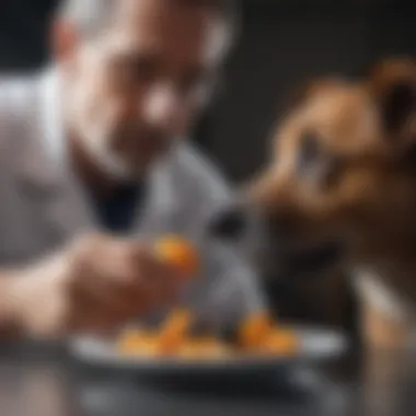 A veterinarian discussing fruit safety with a dog owner