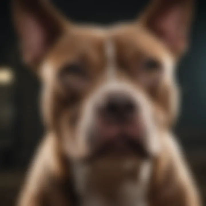 A grooming session highlighting effective care for pit bulls