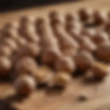 Nutritious walnuts on a wooden table