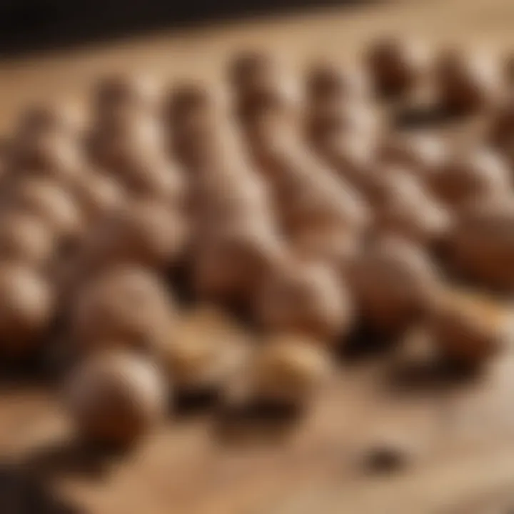 Nutritious walnuts on a wooden table