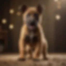 A playful Belgian Malinois puppy with a bright expression