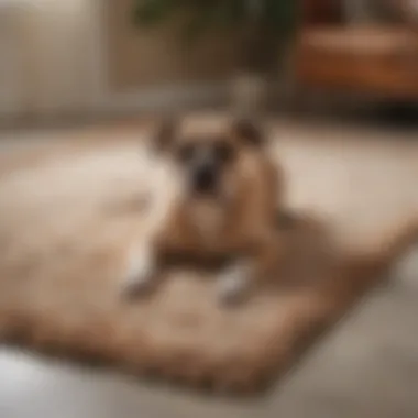Cotton Area Rug for Pet-Friendly Living Stylish cotton area rug that adds warmth to a pet-friendly home.