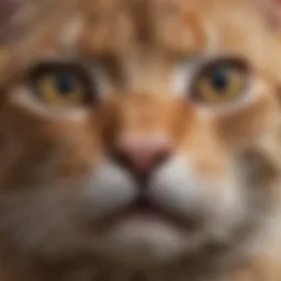 A close-up of a cat with irritated skin, showcasing signs of allergy.