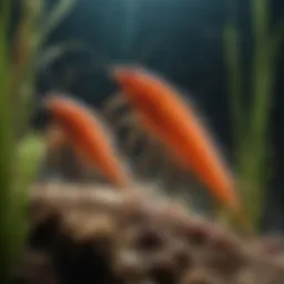 Diverse species of copepods swimming in a reef tank