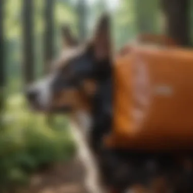 Durable backpack designed for biking with a dog