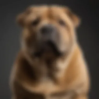 A Shar Pei with a shiny coat, symbolizing good health