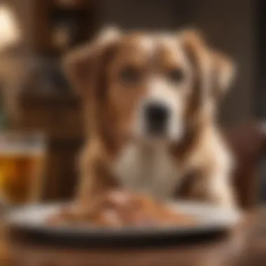 A happy dog with a shiny coat enjoying a meal, illustrating the benefits of proper nutrition.