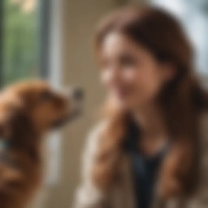 A joyful interaction between a therapy dog and a person in need