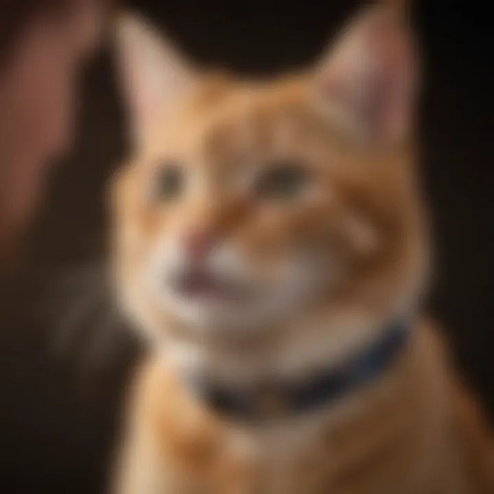 Pet owner applying a flea collar to a cat, demonstrating proper usage.