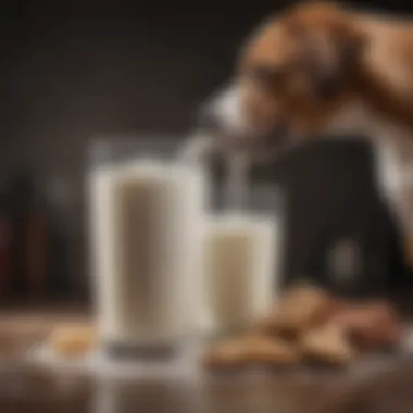 Nutritional chart showcasing milk benefits for dogs