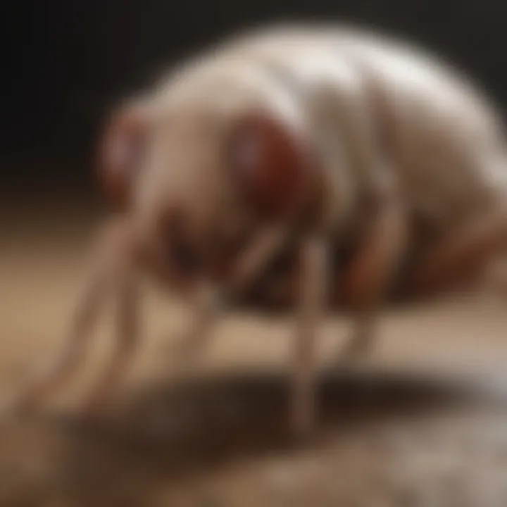 Close-up of a pet receiving flea treatment