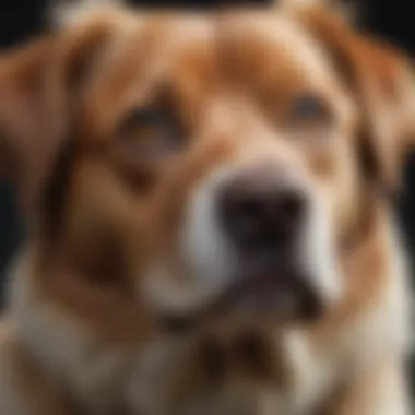 Close-up view of a dog with a healthy coat and vibrant eyes