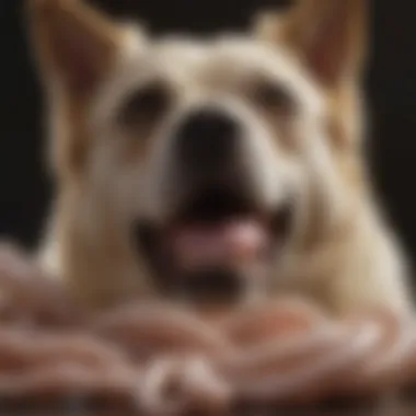 Understanding Tapeworms in Dogs Visual representation of tapeworms affecting a dog's digestive system