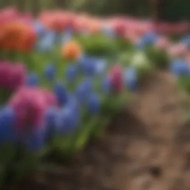 A field of blooming hyacinths