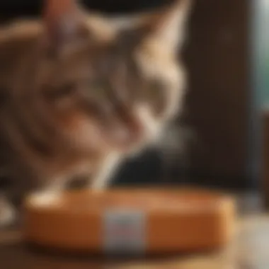 A bowl of nutritious cat food promoting better litter habits