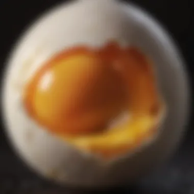 A close-up of a cracked egg showing its yolk, symbolizing healthy nutrition.