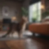 Stylish living room with cat resistant furniture cover