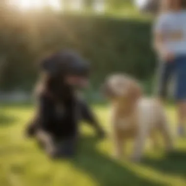 Labrador Retriever: A Children's Best Friend A friendly Labrador Retriever playing with a child in a sunny backyard.