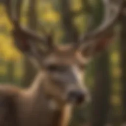 A close-up view of a deer displaying symptoms of Chronic Wasting Disease.