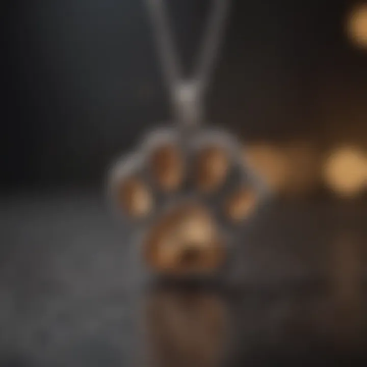 Handcrafted jewelry with a paw print charm