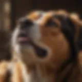 Close-up of a dog scratching its ear, indicating itchiness.