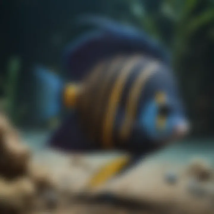 Close-up of angelfish exhibiting vibrant colors