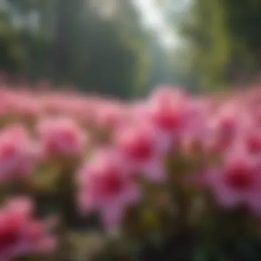 Blooming azalea in vibrant colors