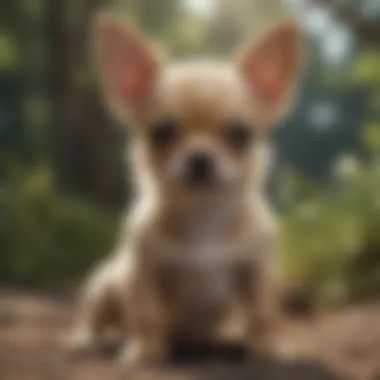 Chihuahua puppy facing a common training challenge with determination