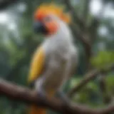 Vibrant cockatoo perched on a branch