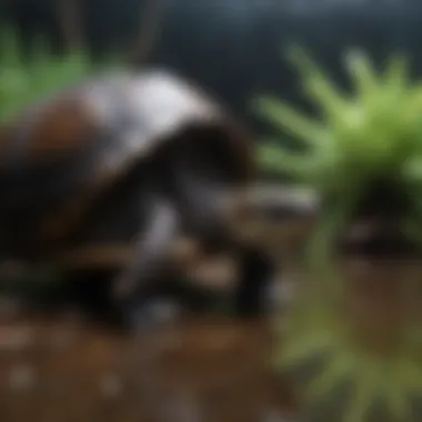 Mississippi mud turtle in an aquarium setting