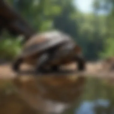 Mississippi mud turtle basking in the sun