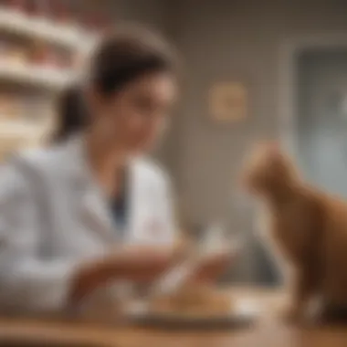 Veterinarian discussing Royal Canin nutrition with a pet owner