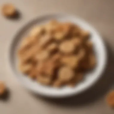 Unique Shapes of Wholesome Cat Snacks A close-up of uniquely shaped homemade cat treats arranged on a plate