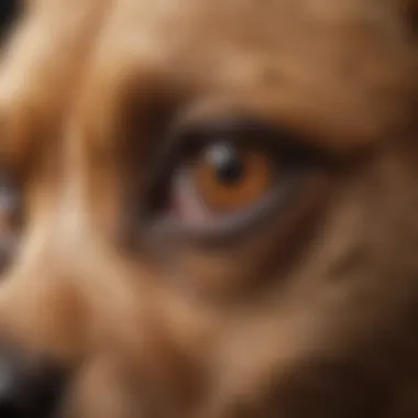 Close-up of a dog with a tick on its skin