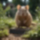 Humane rodent traps in a garden setting