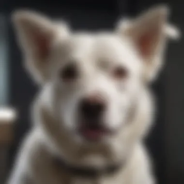 Happy white dog with a clean, stain-free coat