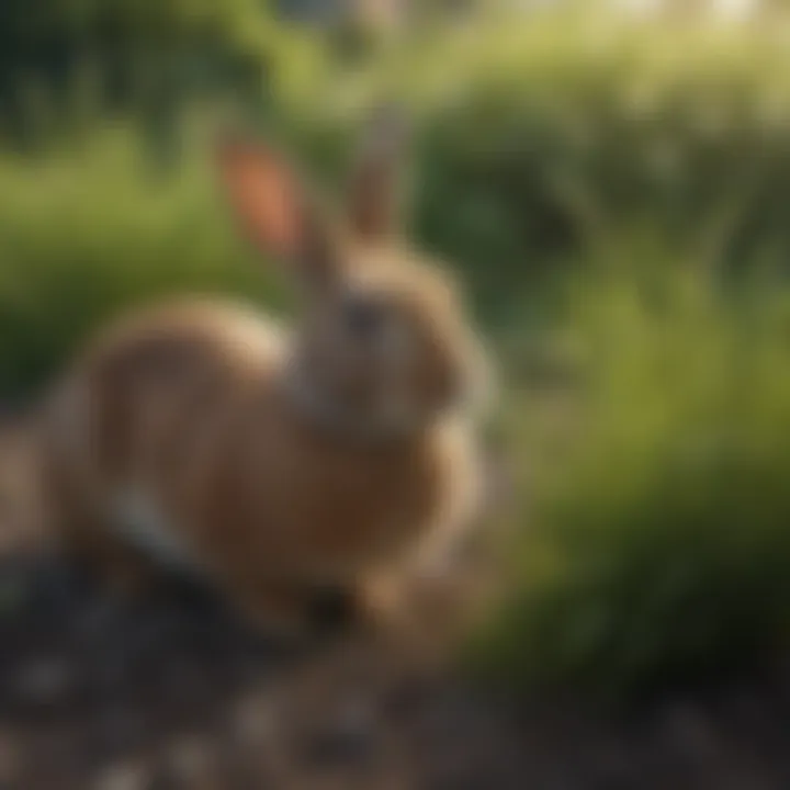 Close-up of rabbit repellent grass variety