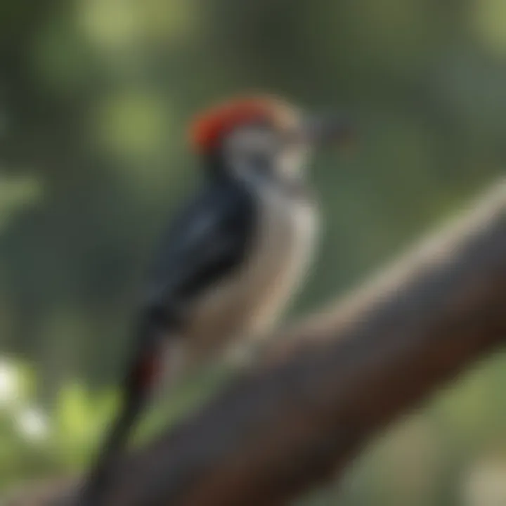 Woodpecker perched on a tree branch