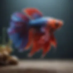Vibrant betta fish showcasing its colorful fins