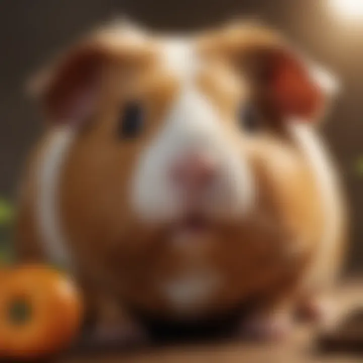 A close-up of a guinea pig demonstrating signs of good health and vitality