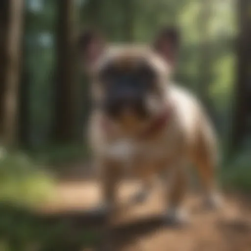 French Bulldog engaged in training session