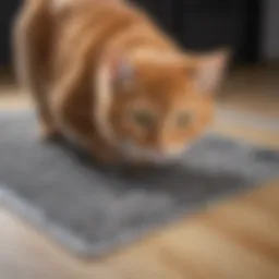 A high-quality litter mat effectively trapping cat litter