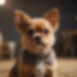 A collection of small dog breeds in a playful setting