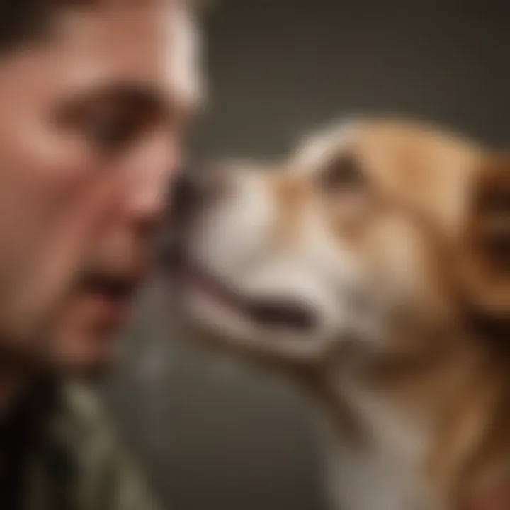 A dog receiving ear drops from a caring owner, highlighting the importance of proper application.